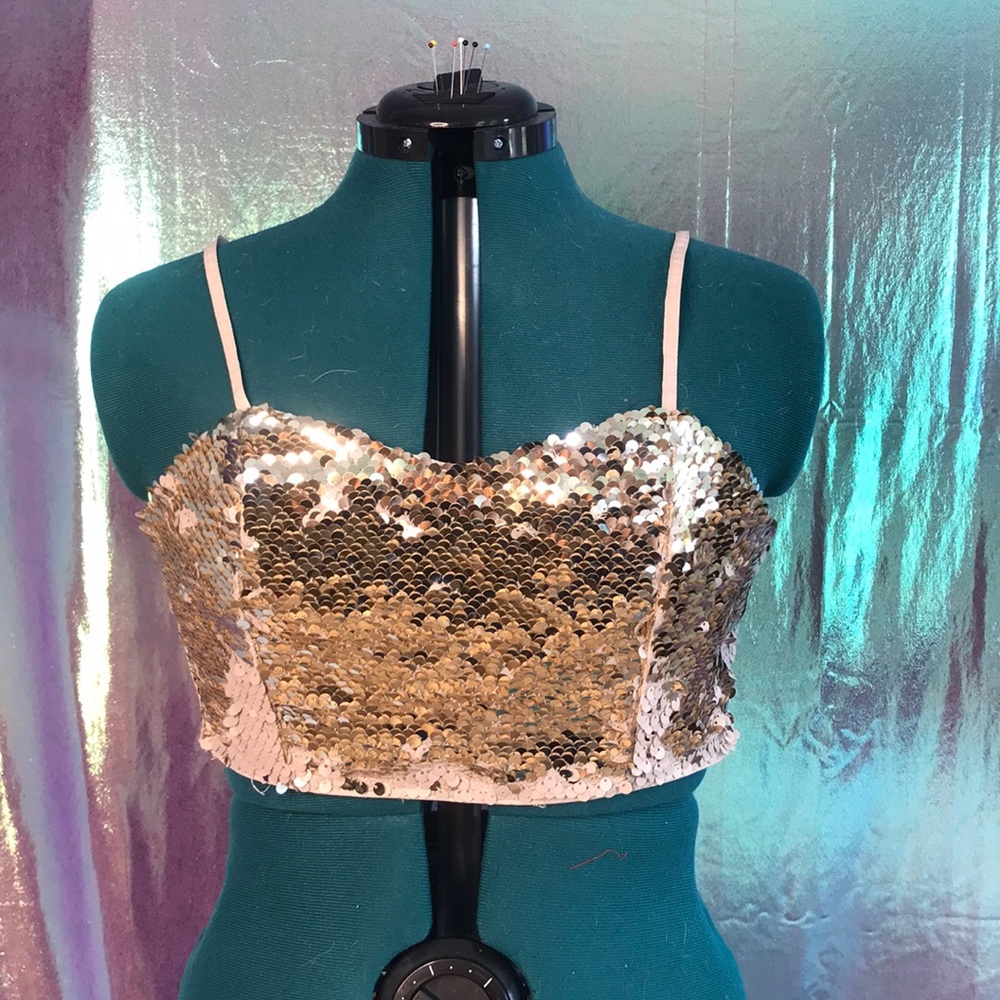 Sequin Crop Top